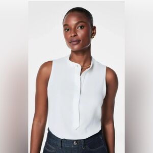 SPANX White Sleeveless Blouse